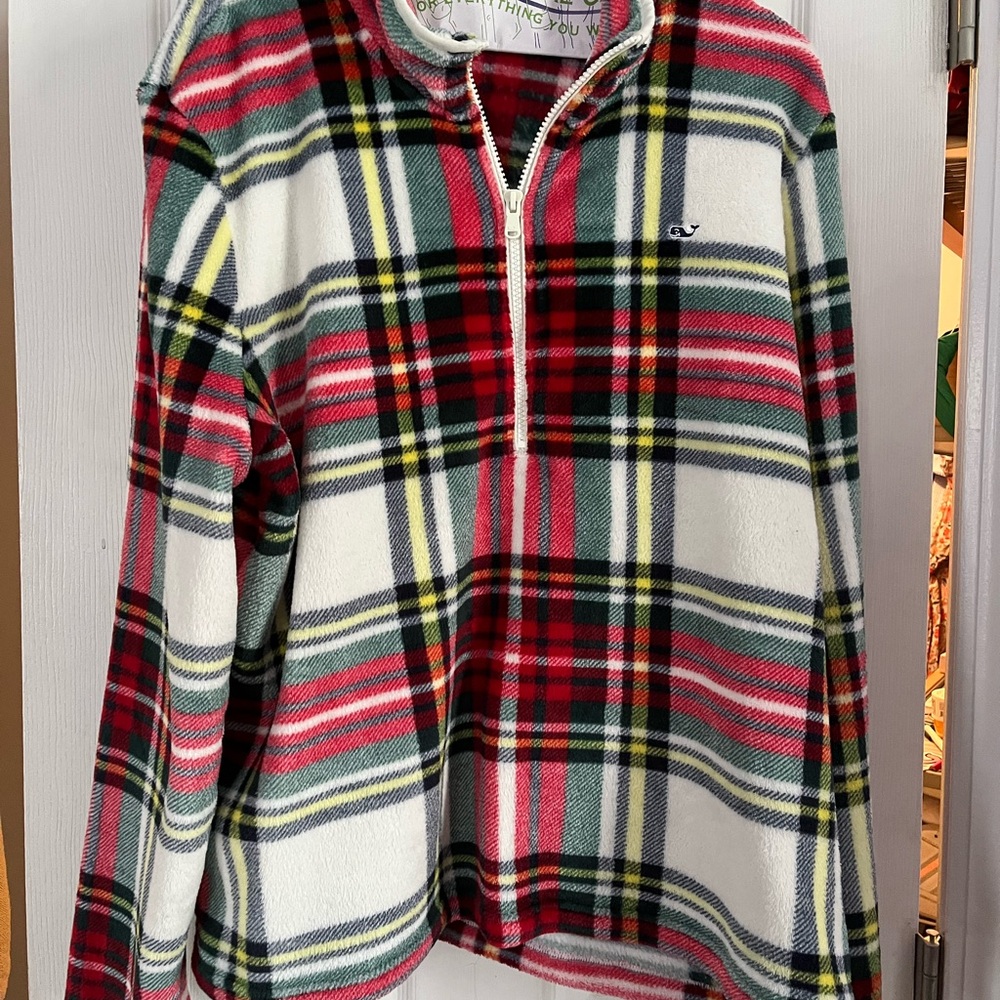 Vineyard vines women’s Plaid Quarter-Zip Pullover